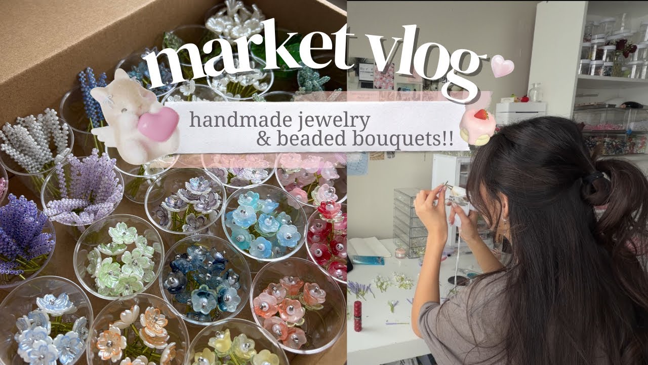 Market Weekend Vlog🧸🌸UMich popup, dance performance, beaded bouquets, single’s inferno, & more!!