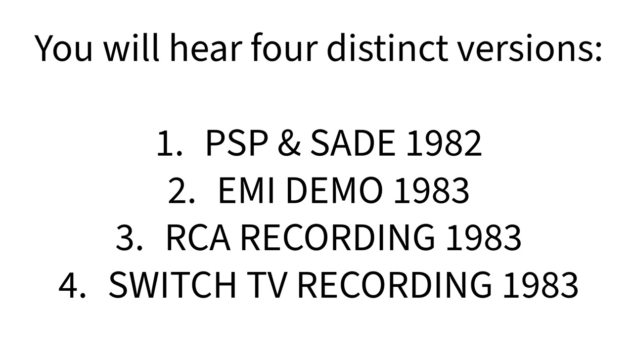 SADE - SMOOTH OPERATOR1982 to 1983