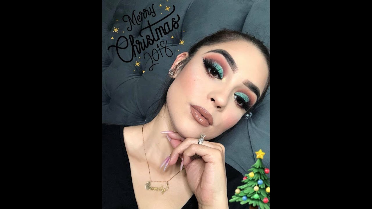 Maquillaje Navideño🎄(glitter verde)✨♥️