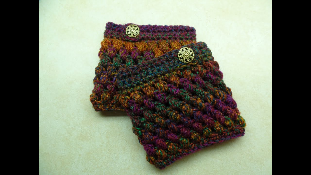 Crochet Boot Cuffs Puff Stitch Boot Cuffs #TUTORIAL 264 Bagoday Crochet