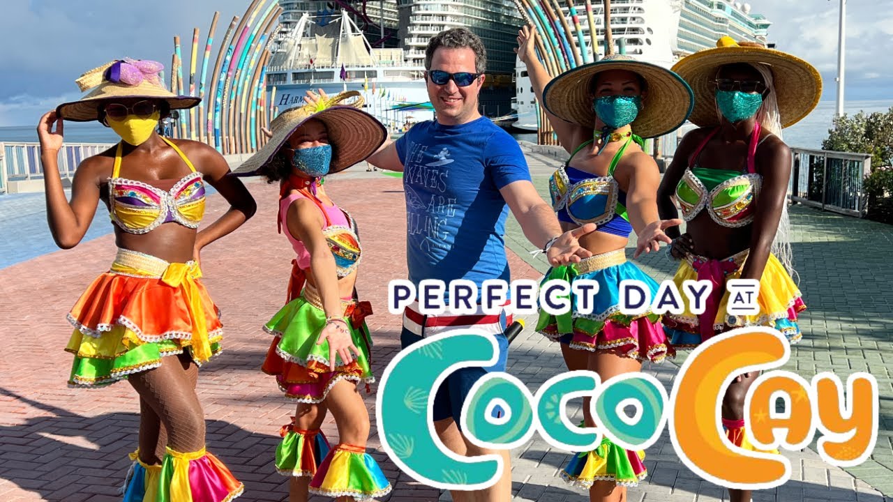 OMG! Crazy Waterslide!! First Time EVER Perfect Day Coco Cay & Thrill Water Park | Cruise VLOG 2