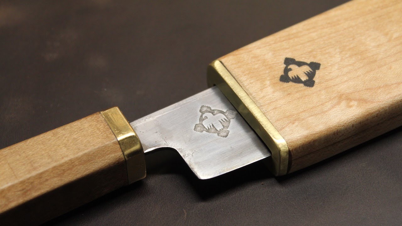 Making a wood knife sheath (Saya) for a Nakiri