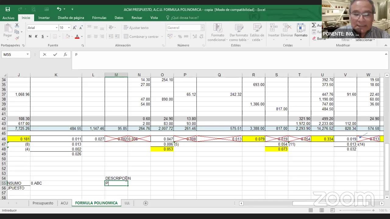 CURSO: FÓRMULA POLINÓMICA USANDO S10 Y EXCEL