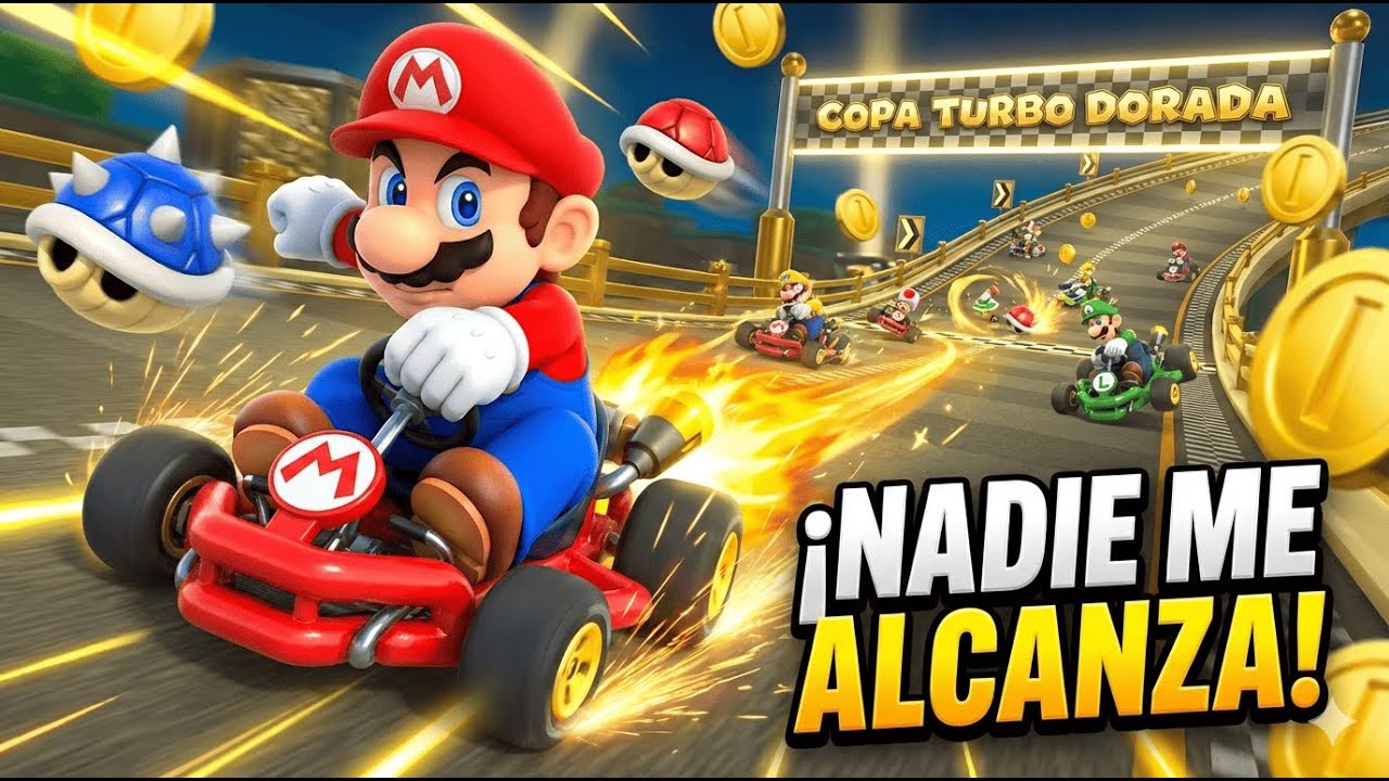 COPA TURBO DORADA  🏆 || esta vez fue DEMASIADO RÁPIDO... || Mario Kart 8 Deluxe