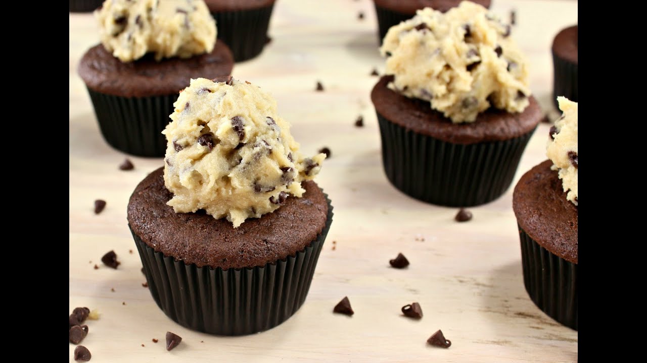 Cookie Dough Cupcakes with Cookie Dough Frosting