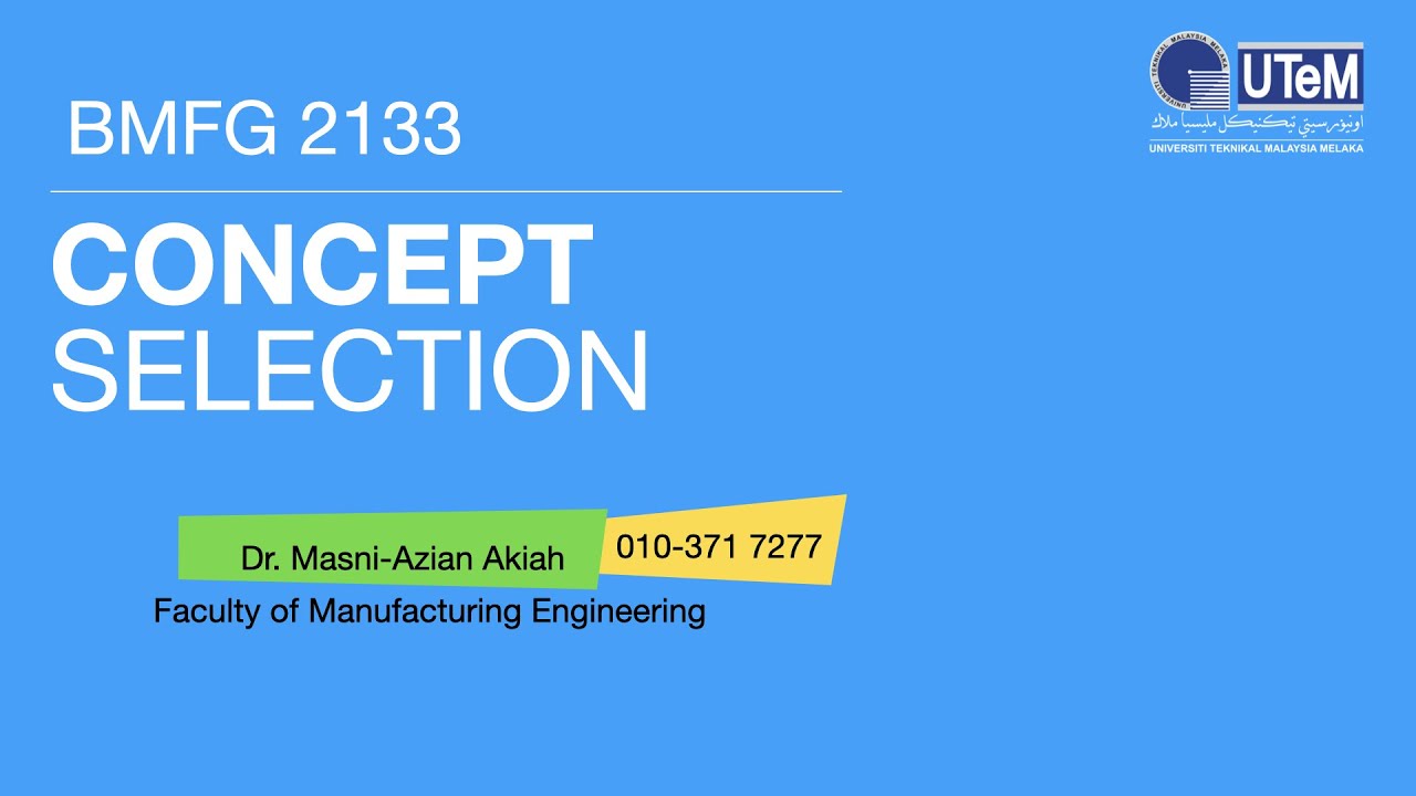 Ch 12: Concept Selection