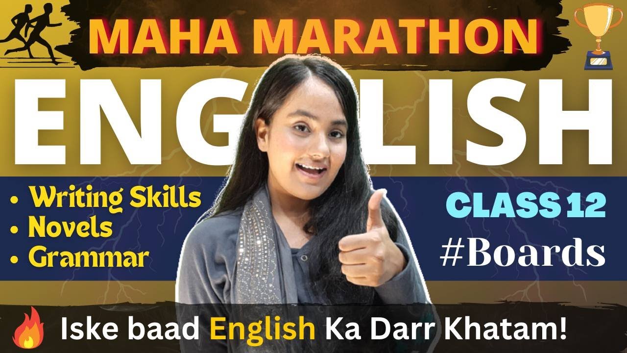 English Mahamarathon | writing Skill + Novels + Grammar English Class 12th By New Indian Era