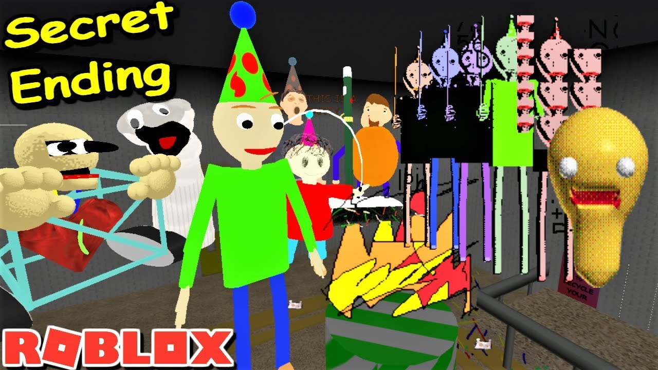 СЕКРЕТНАЯ КОНЦОВКА!! ВЕЧЕРИНКА В ЧЕСТЬ ДНЯ РОЖДЕНИЯ БАЛДИ В ROBLOX!! | Странная сторона Roblox: B...