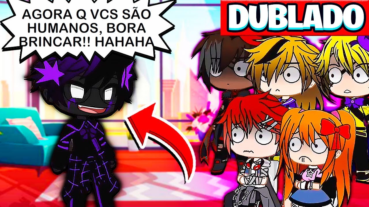 GLITCHTRAP E NIGHTMARE COM ENNARD E GOLDIE VIRARAM HUMANOS FNAF ! MINI FILME GACHA CLUB