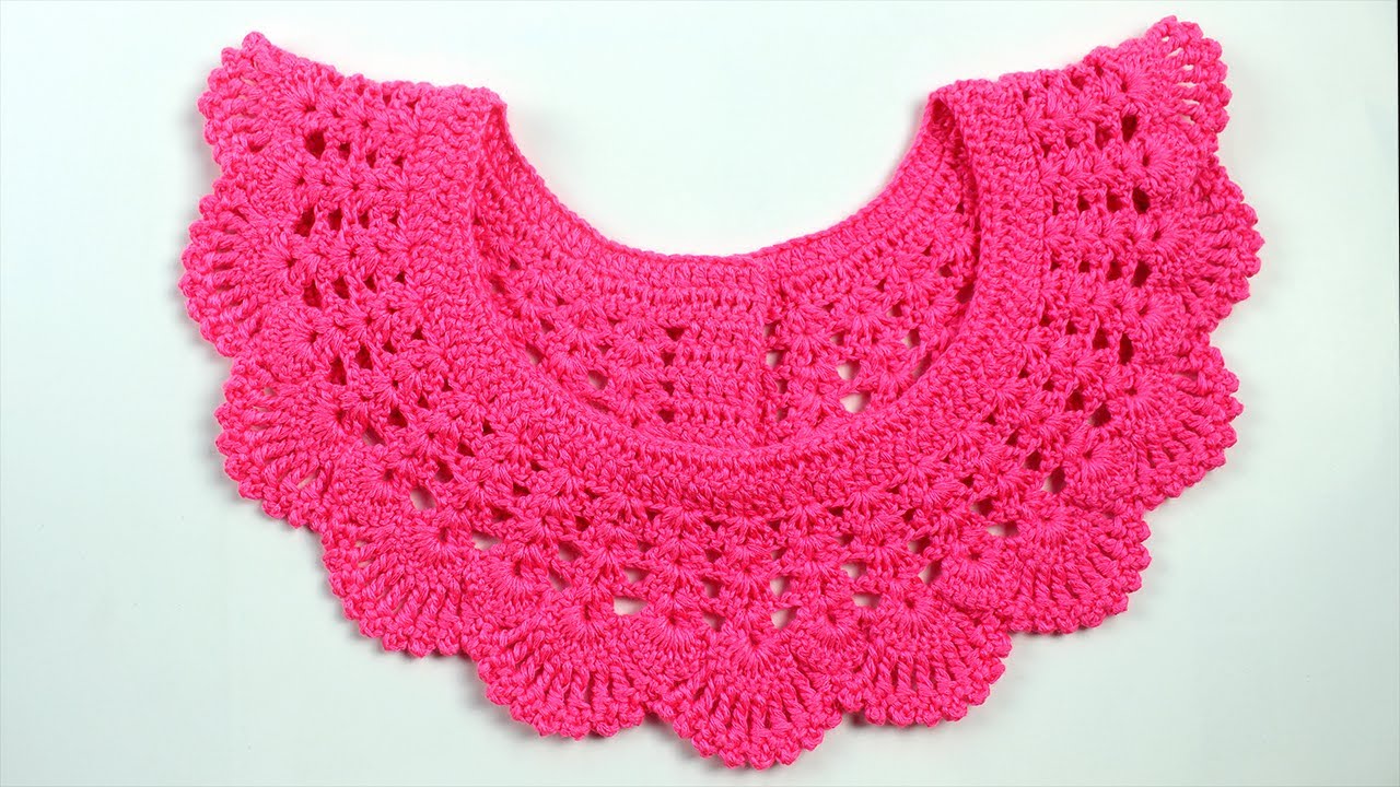 Very easy crochet collar | crochet neck design | কুশিকাটার গলার ডিজাইন