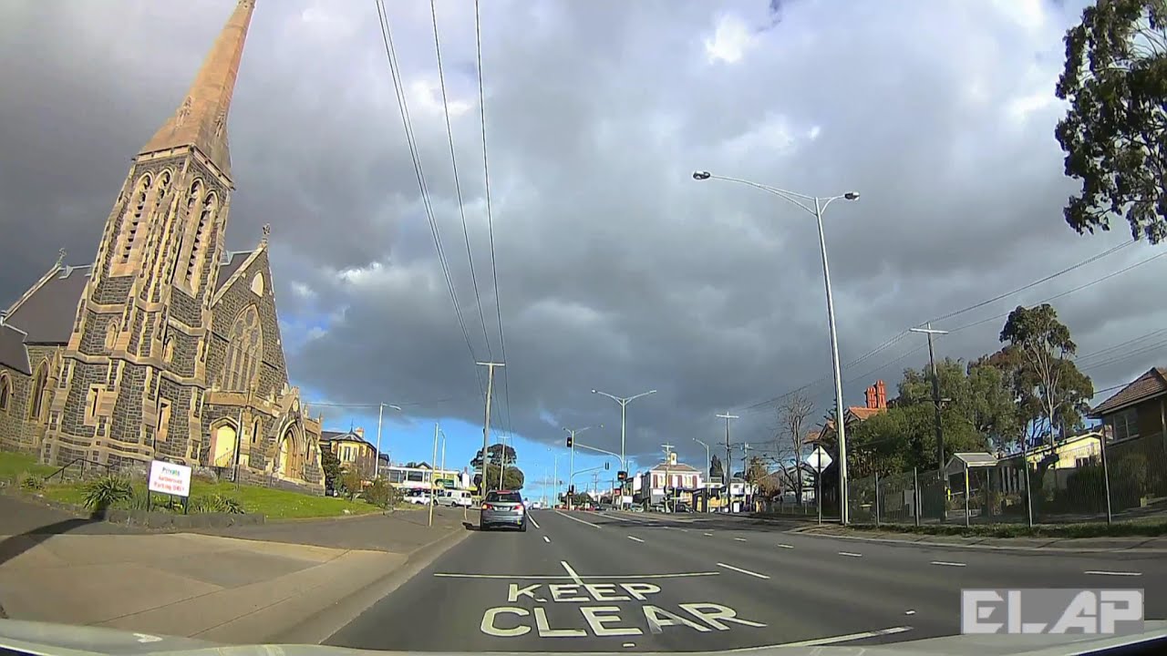 4K DASH CAM AUSTRALIA GEELONG. Driving through the city
