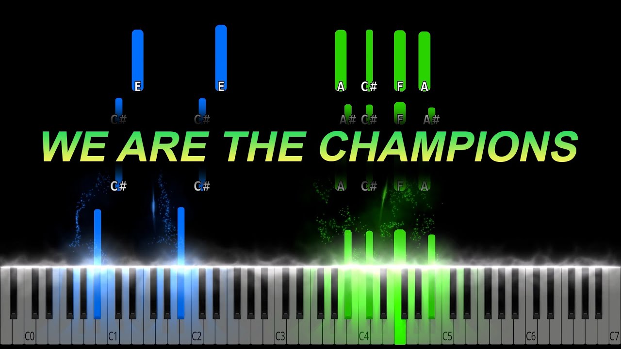 Queen - We Are the Champions Piano Tutorial