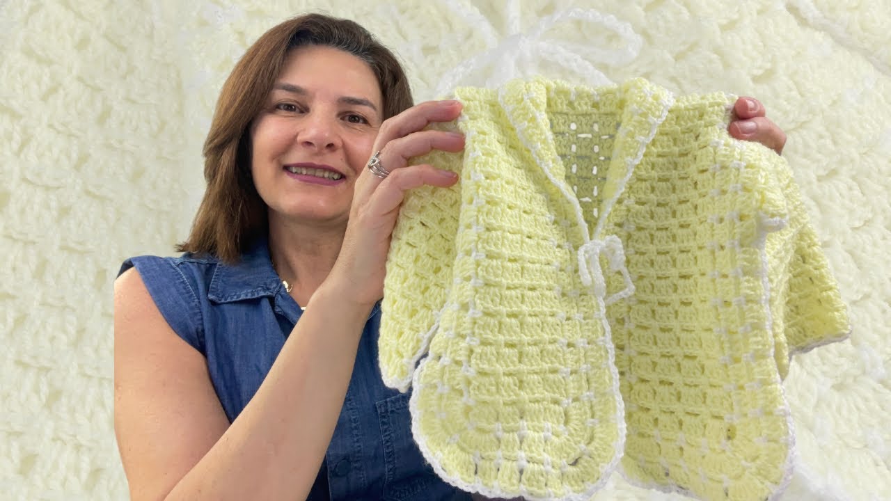CASAQUINHO EM CROCHÊ PARA BEBÊ-MUITO FÁCIL, RÁPIDO E ECONÔMICO