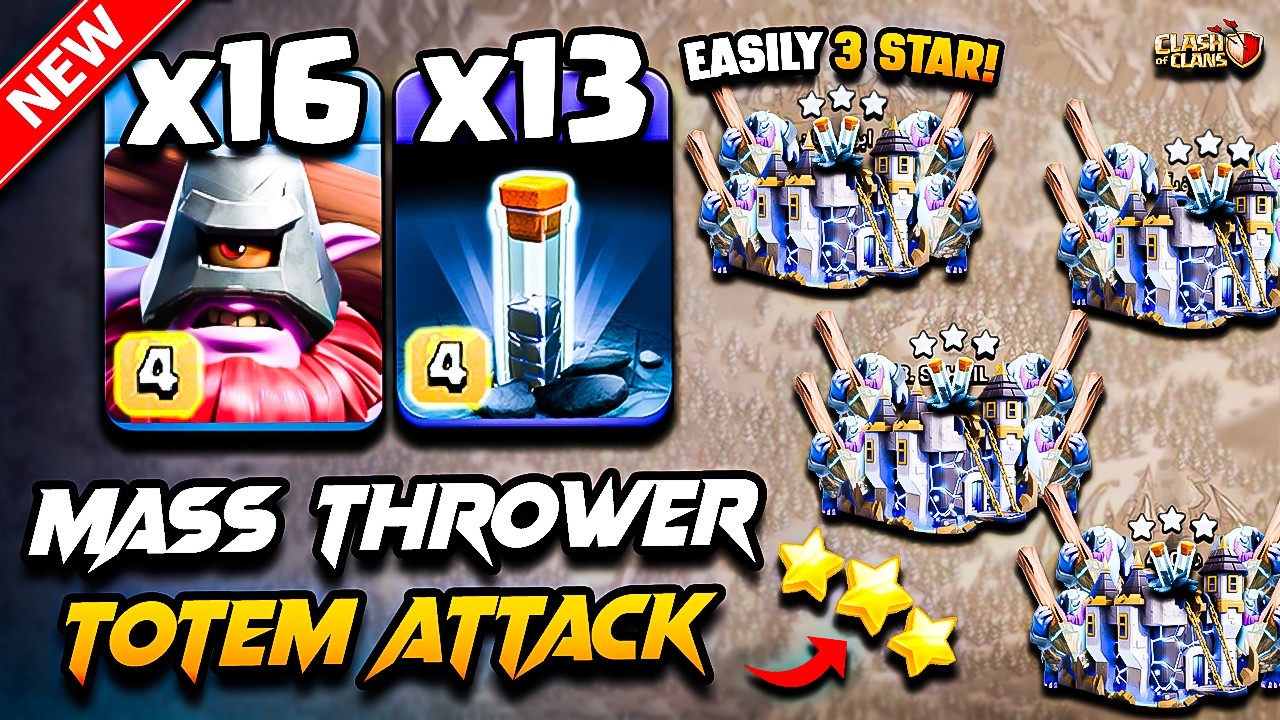 Th18 THROWER Attack With TOTEM (Town Hall 18) Best TH18 Attack Strategy With THROWER Clash of Clans