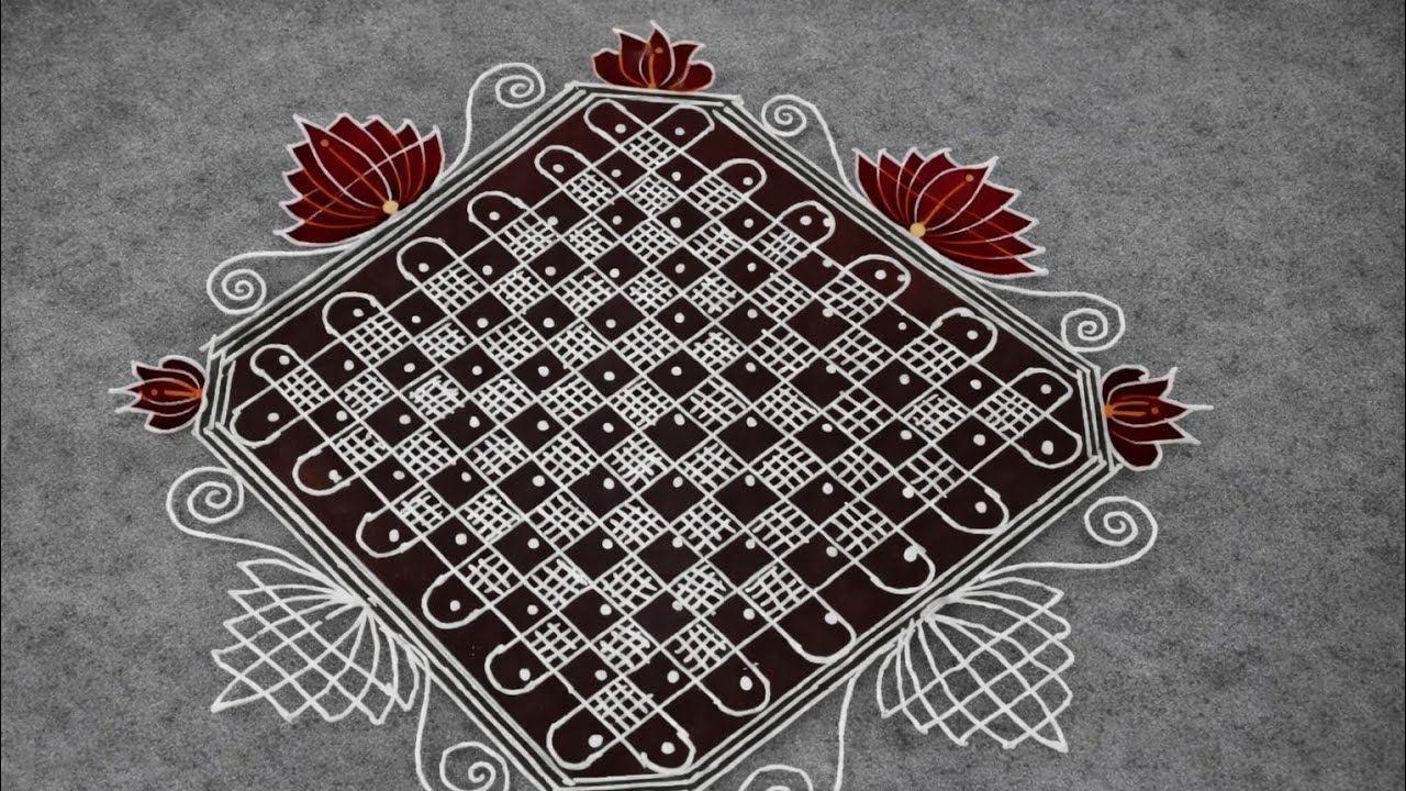 Sikku kolam 12x2 dot, Very simple and Easy 