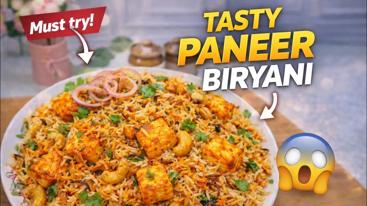 Paneer Dum Biryani Recipe Veg Biryani Recipe|पनीर दम बिरयानी रेसिपी|Paneer Recipes#youtube #biryani 