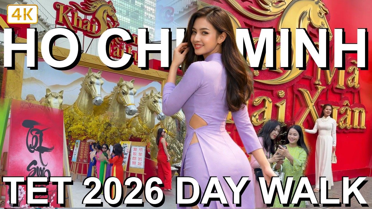 Ho Chi Minh City TET 2026 🇻🇳 | Lunar New Year Day Walk (4K)