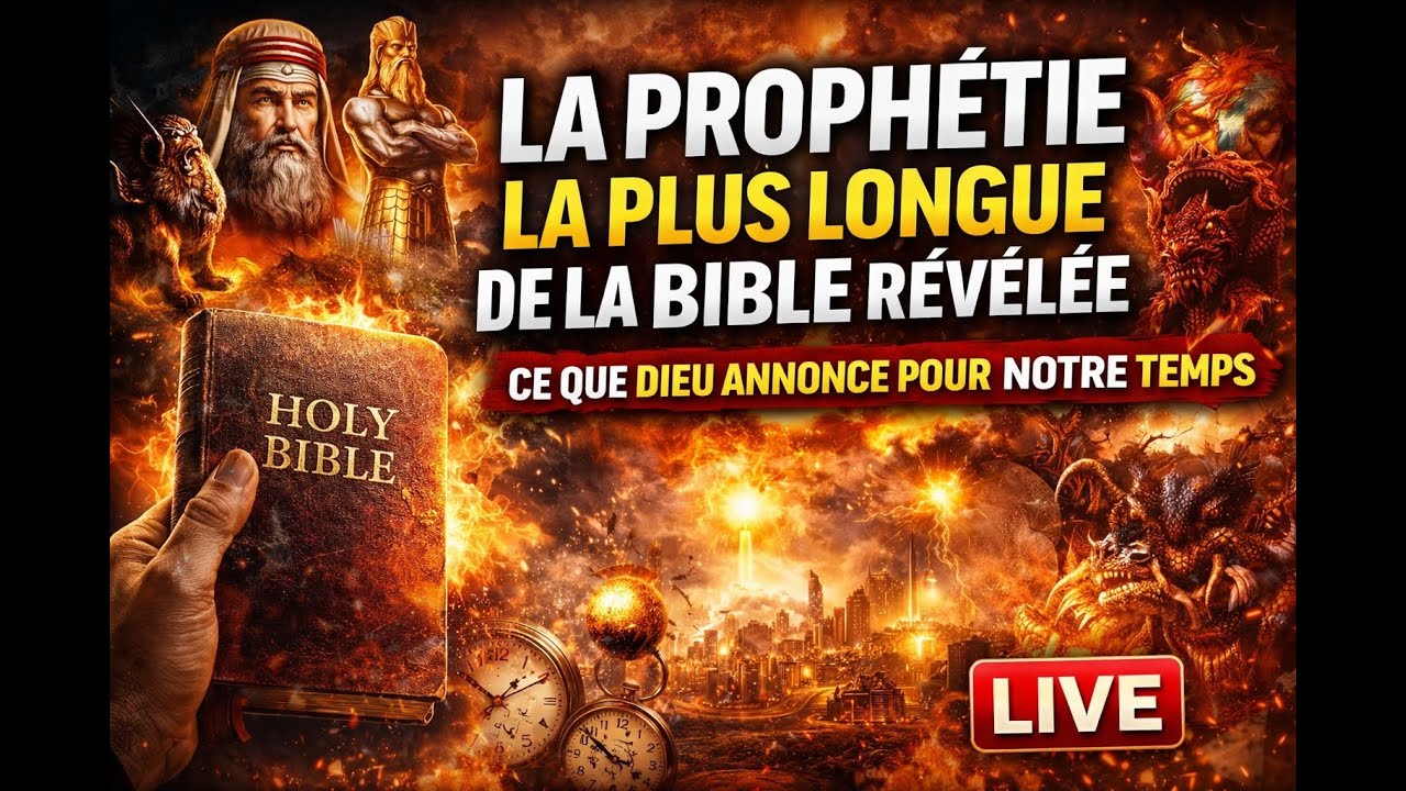 👉 📖 La Proph&eacute;tie la Plus Longue de la Bible R&eacute;v&eacute;l&eacute;e : Ce Que Dieu Annonce Pour Notre Temps (LIVE)