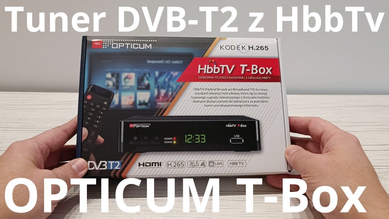 OPTICUM HbbTv T-Box - czyli tuner DVB-T2 z obsługą telewizji hybrydowej HbbTV - unboxing