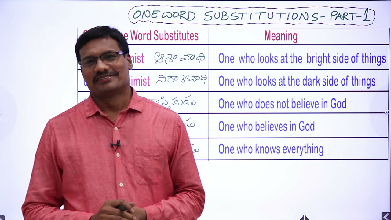 One Word Substitutions | AP High Court English | SSC GD English | 𝐔𝐭𝐭𝐚𝐦 𝐑𝐞𝐝𝐝𝐲 𝐉𝐨𝐛 𝐍𝐞𝐰𝐬