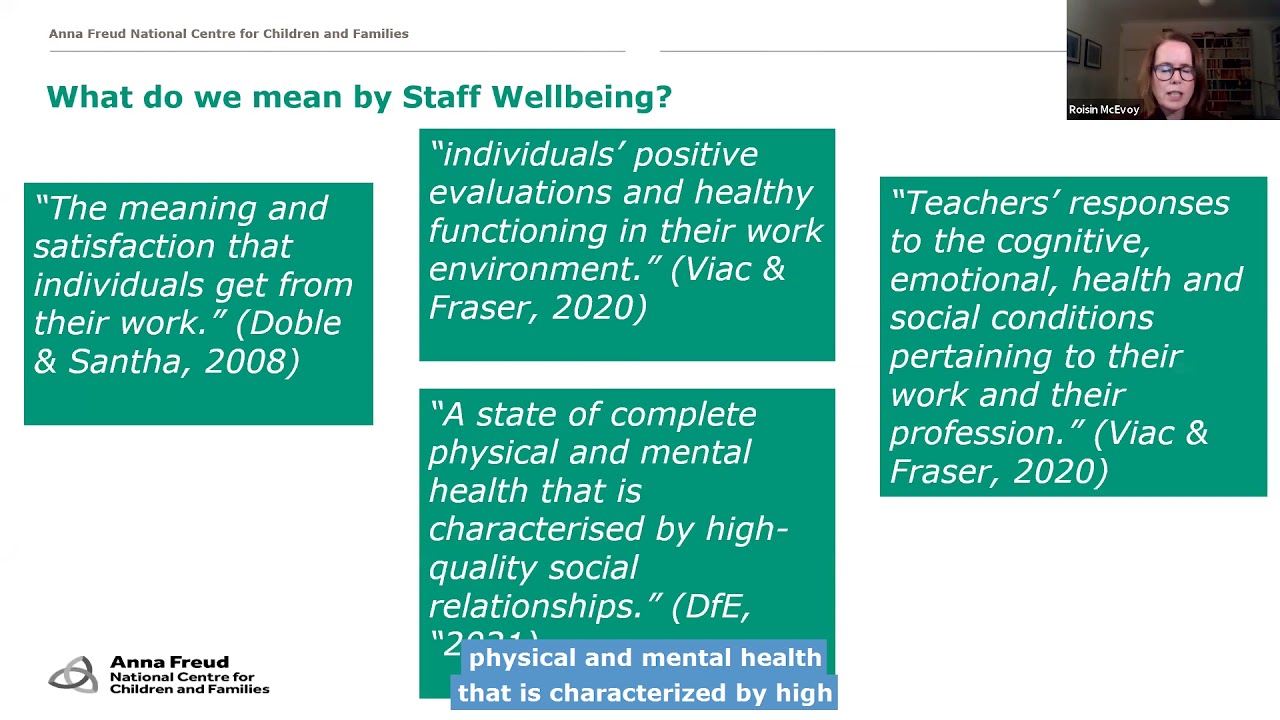 A whole school and FE college approach to supporting staff wellbeing