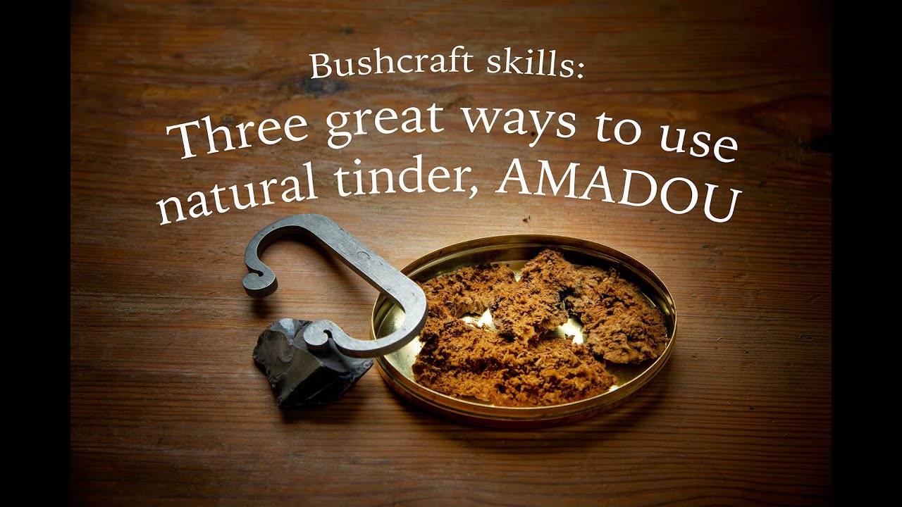 Best way how to use natural tinder Amadou, Horse hoof fungus, making fire with flint & steel, taula,
