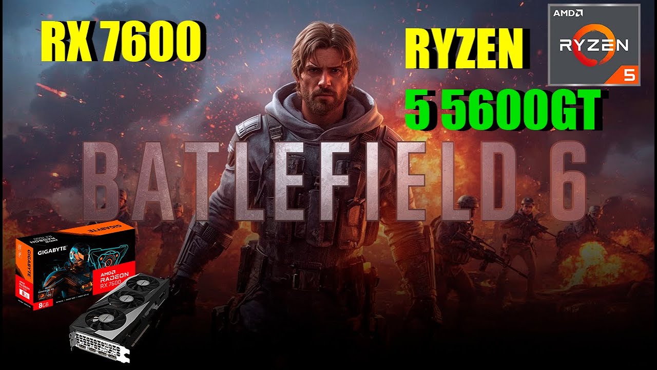 Battlefield 6 BETA NA RX 7600 RYZEN 5 5600GT