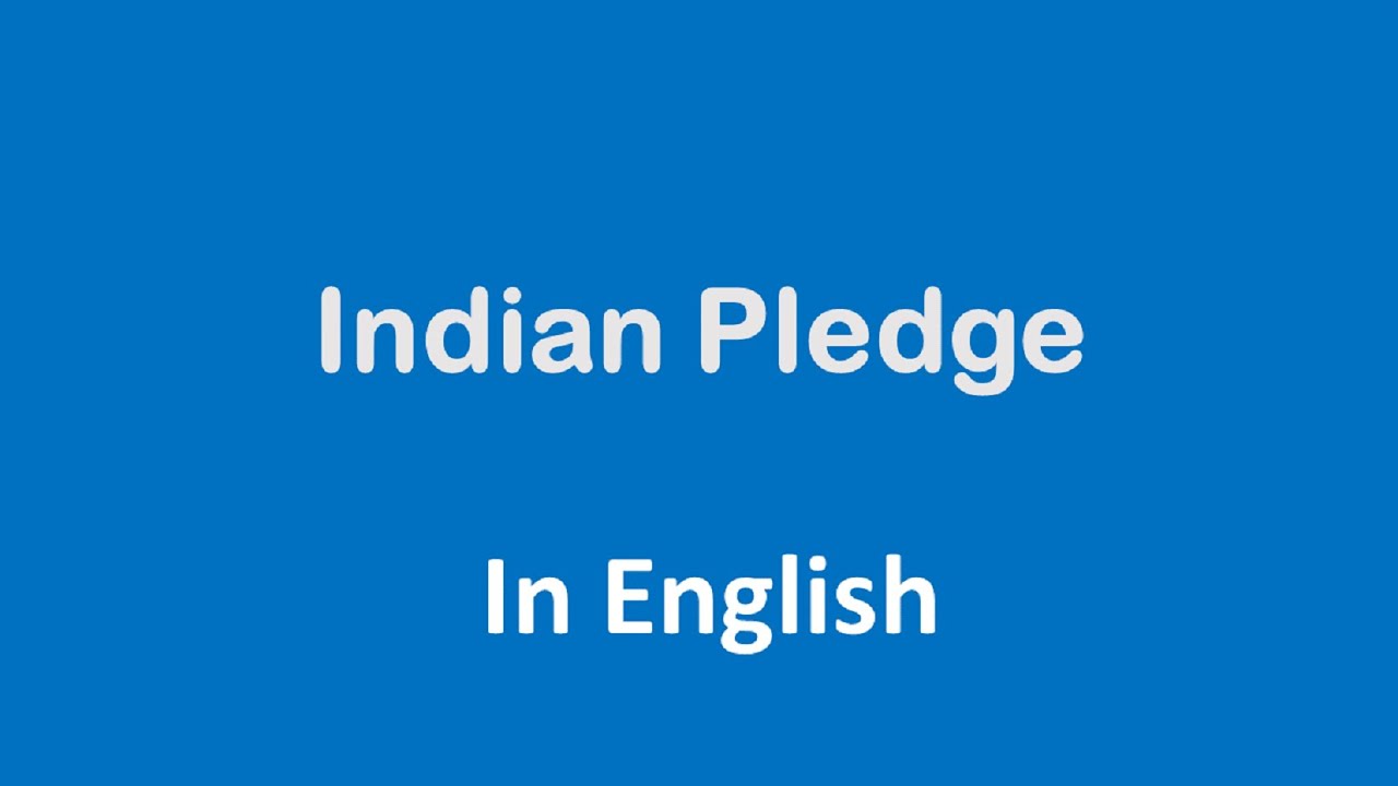 National Pledge | Indian pledge English | India is my country