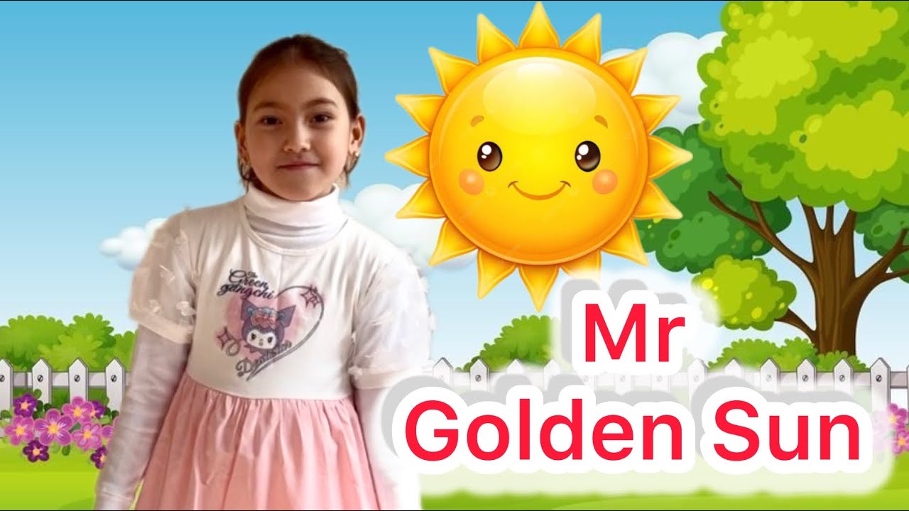 Mr Golden Sun 🌞 | Song for kids | #nurseryrhymes #fyp 