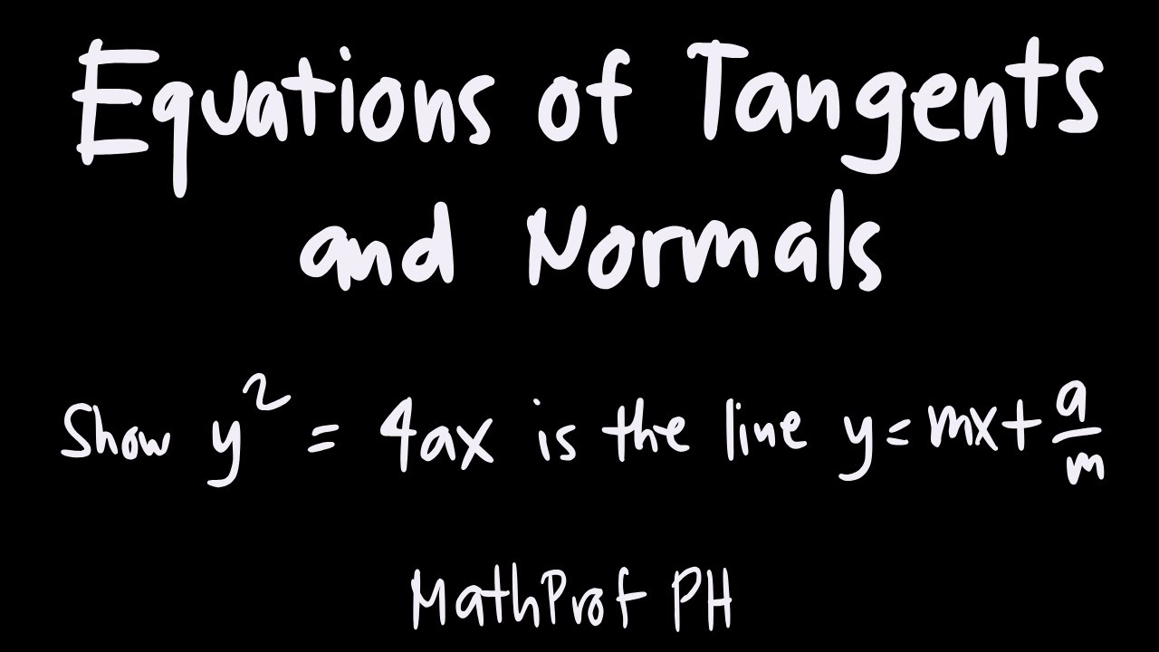 Show that the tangent with slope m to y^2 = 4ax is the line y= mx + a/m.