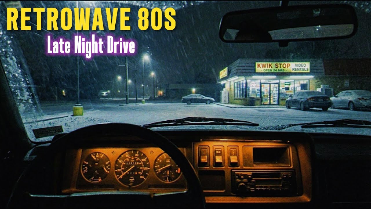 Synthwave Night Drive • Midnight Video Rental Stop • 80s Retro Music