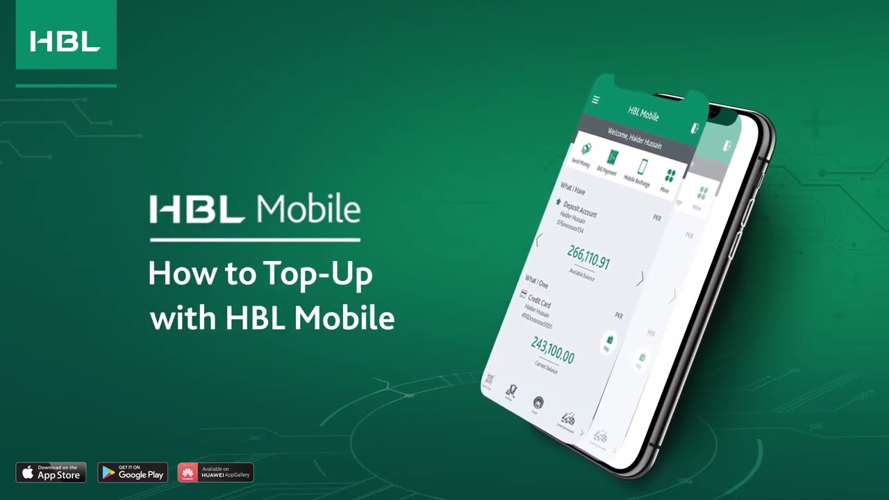 How to Top-up Mobile Credit with HBL Mobile