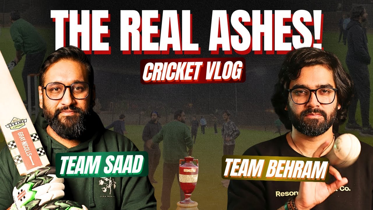 Cricket VLOG! | Team Saad vs Team Behram | THE REAL ASHES! | 4-Match Tapeball Series!