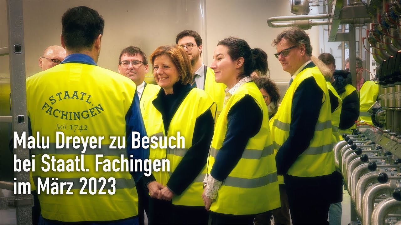 Malu Dreyer zu Besuch bei Staatl. Fachingen | März 2023
