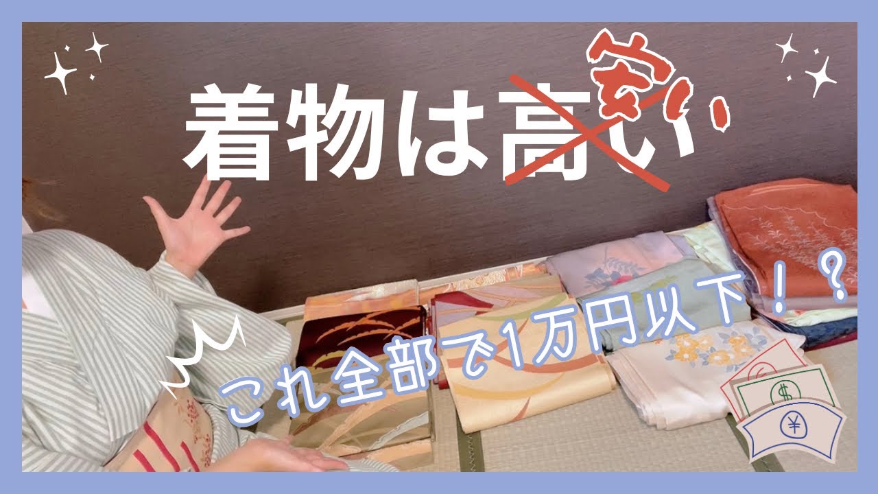 着物が安い！1万円以下で訪問着や帯を購入しました【開封動画】