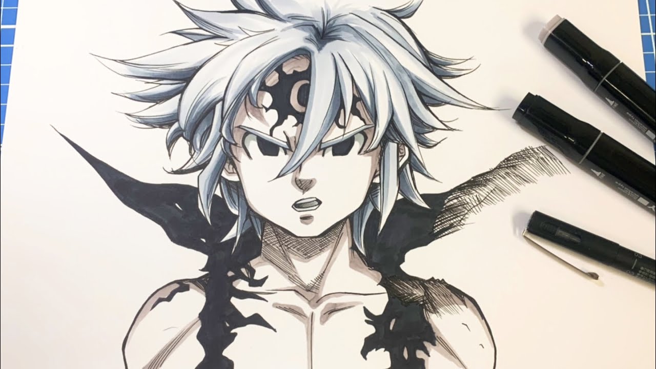 メリオダスを描いてみた【七つの大罪】【一発描き】