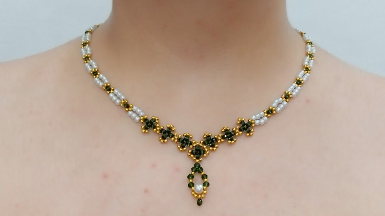 Do This Beaded Necklace Because It looks So Pretty | Beaded Necklace Making @Jewelry Crystals