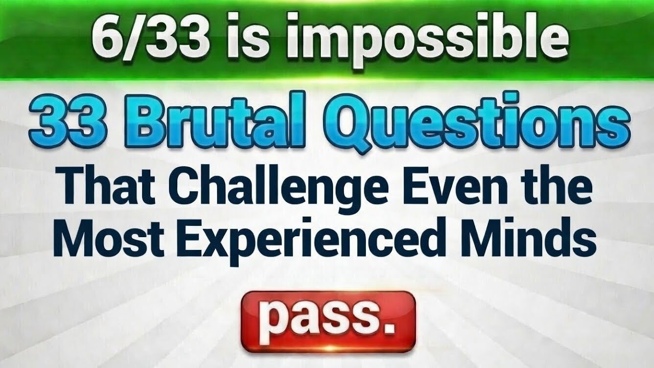 33 Brutal Questions Most People Can’t Answer
