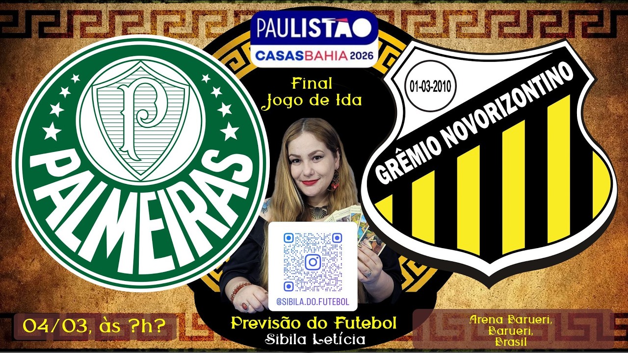 Previsão do Futebol - PAULISTÃO FINAL - 1º Jogo entre Palmeiras e Novorizontino