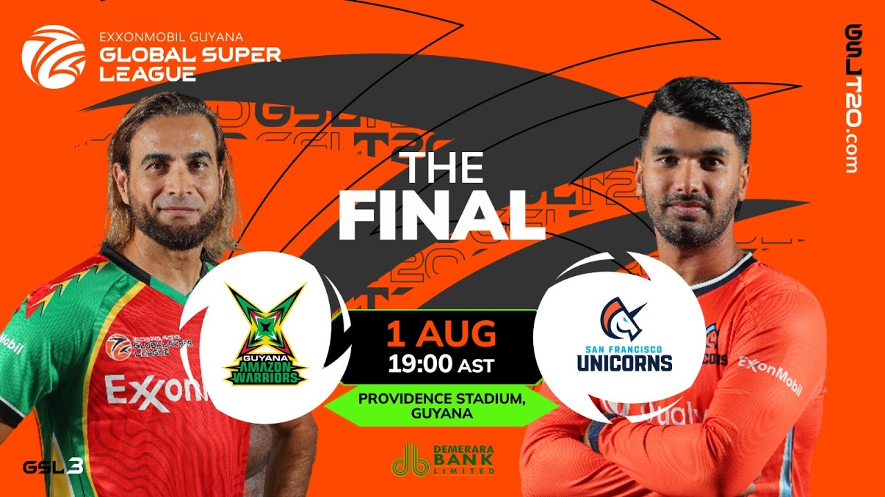 LIVE | Final | Guyana Amazon Warriors vs San Francisco Unicorns | GSL T20 2026