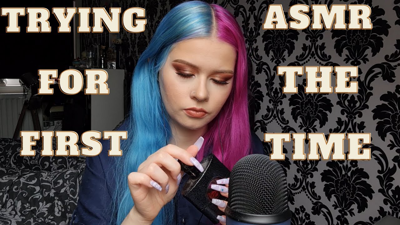 Trying ASMR for the first time! (Tapping, mic brushing)