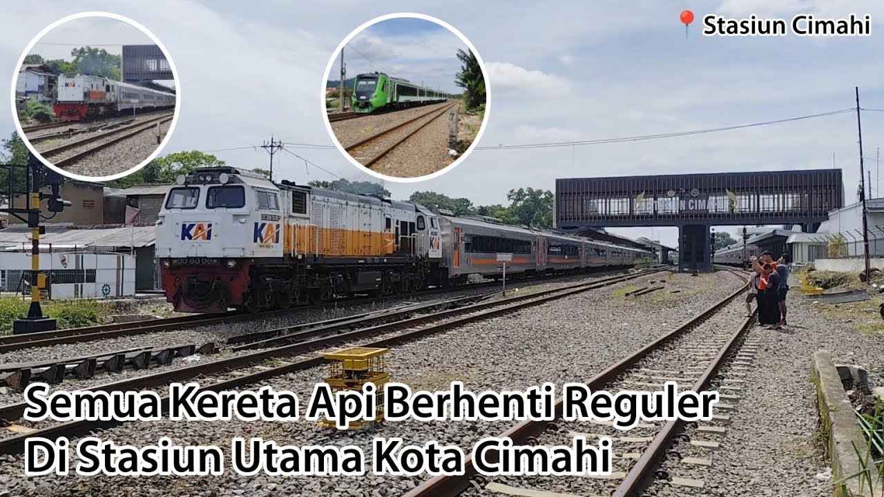 SEMUA KERETA API BERHENTI DI STASIUN UTAMA KOTA CIMAHI!!! Hunting Kereta Api Di Stasiun Cimahi