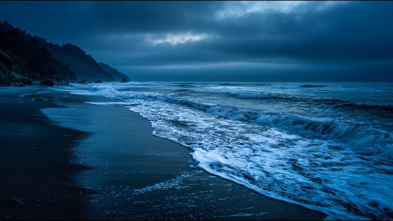 Insomnia Relief with Ocean Waves – ASMR Beach White Noise to Fall Asleep Fast