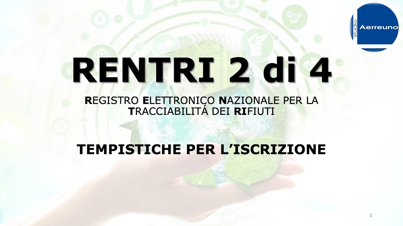 Rentri - TEMPISTICHE PER L'ISCRIZIONE