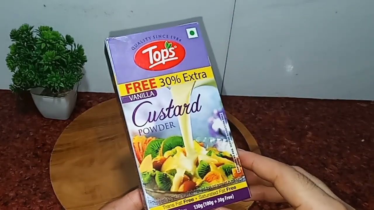 Tops Custard Powder Vanilla Flavour Review Custard powder price|custard powder|custard recipe 😋😍👇👇