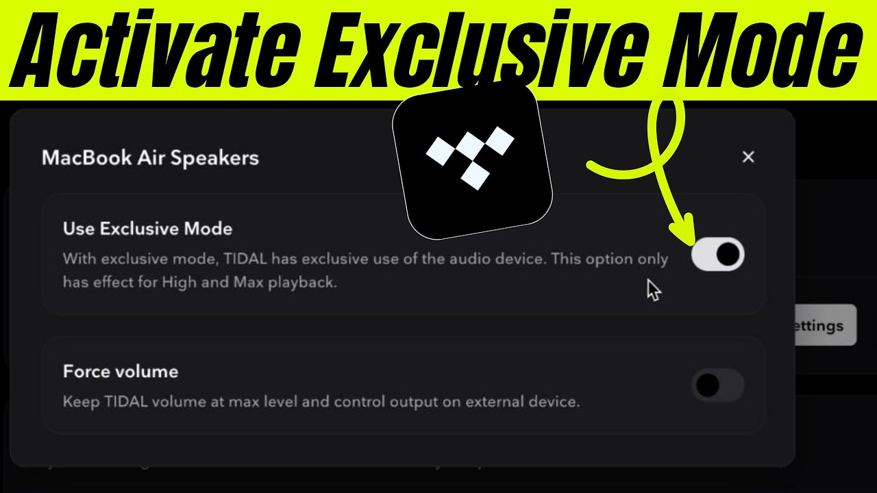 How to Enable Tidal Exclusive Mode