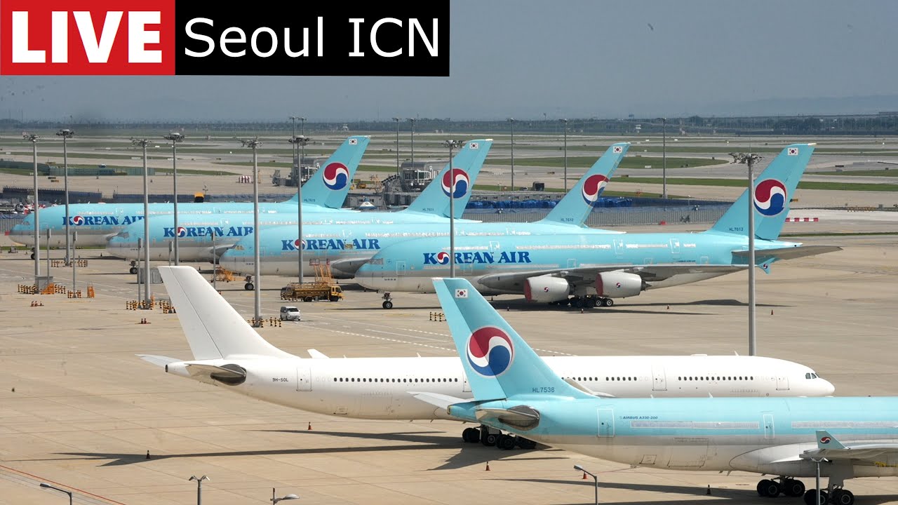 Seoul Incheon Airport Live Stream Air India 787 Delhi Lufthansa 747 Korean Emirates A380