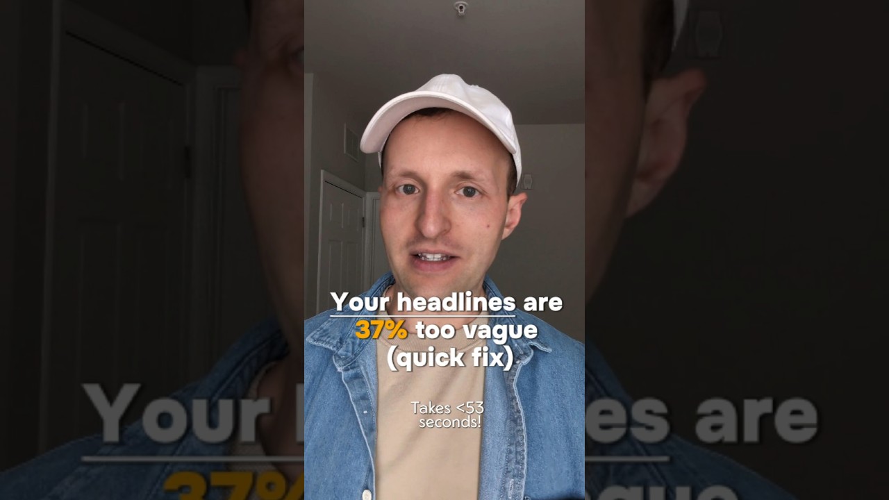 Fix vague headlines in 54.1 seconds #copywritingtips #headlinetips