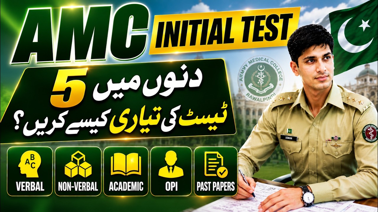 AMC Initial Test 2026 | Most Repeated MCQs: Verbal, Non-Verbal, Academic & OPI
