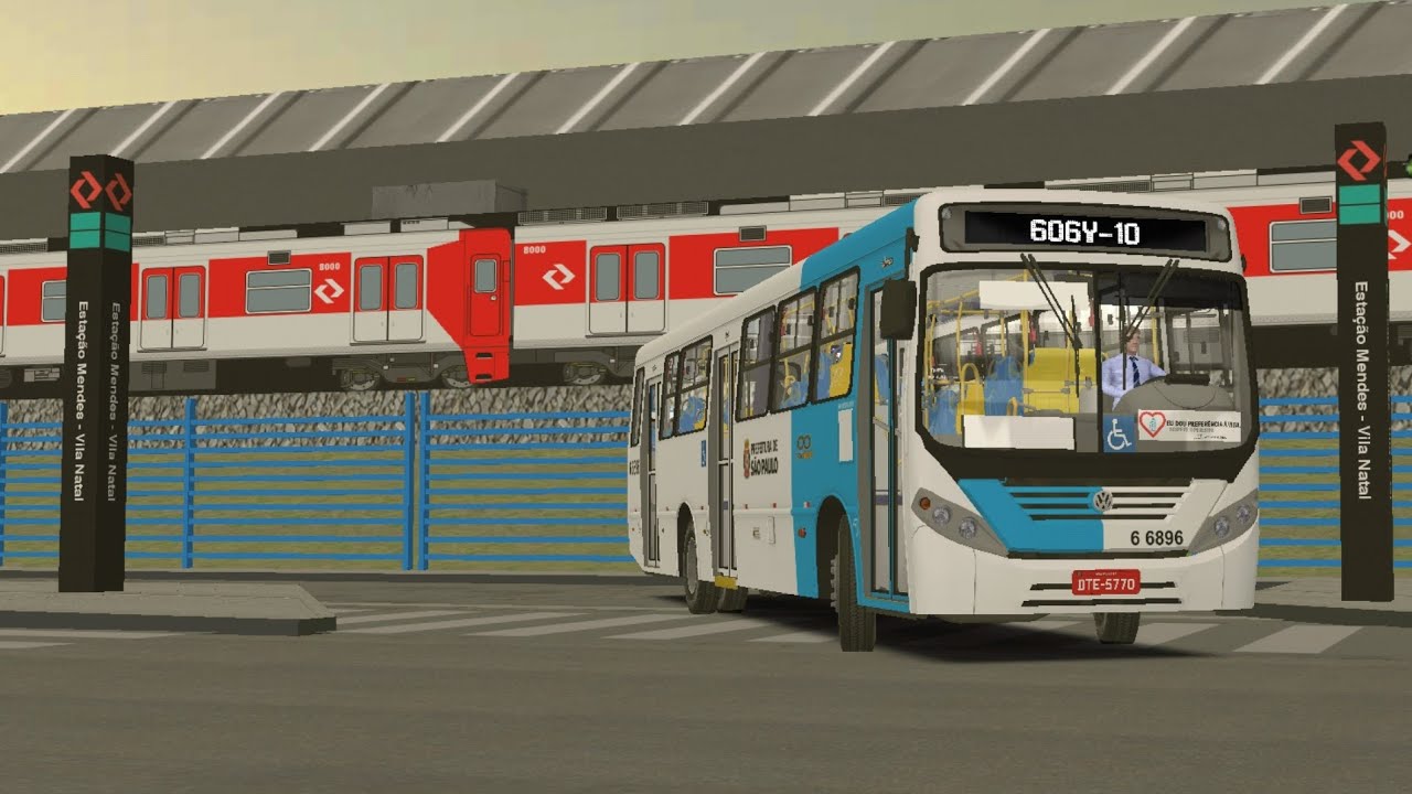 🔵 PBSU | Mapa Grajaú city v2 | Linha 606Y-10 | Circular | Comil Svelto 2008 VOLKSBUS 17-230 EOD
